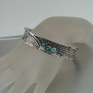 Hadar Designers Israel Handcrafted Artistic Solid Silver Fab Opal Bracelet Gift for Her