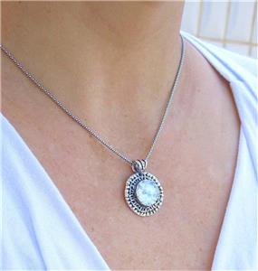 Hadar Jewelry Handmade 925 Silver Antique Roman Glass Pendant 
