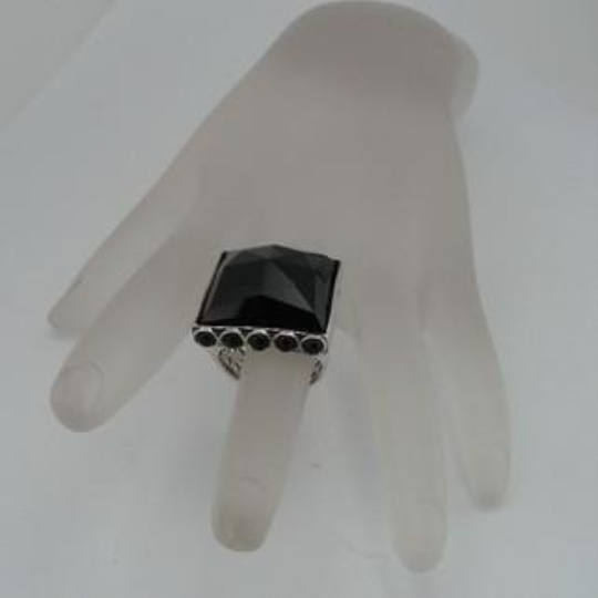 Hadar Jewelry Handmade Art Sterling Silver Ring Onyx any size (H 1334)