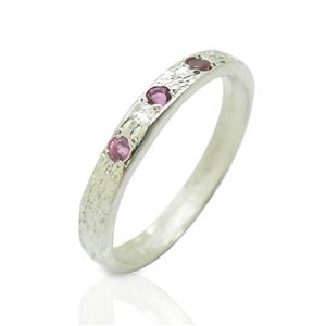 Hadar Designers Handmade Delicate 925 Silver Pink Tourmaline Ring Gift for Her