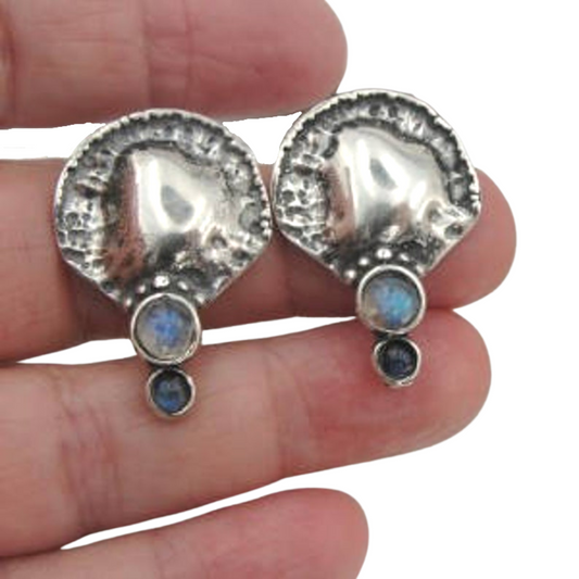 Sterling Silver Labradorite Stud Earrings