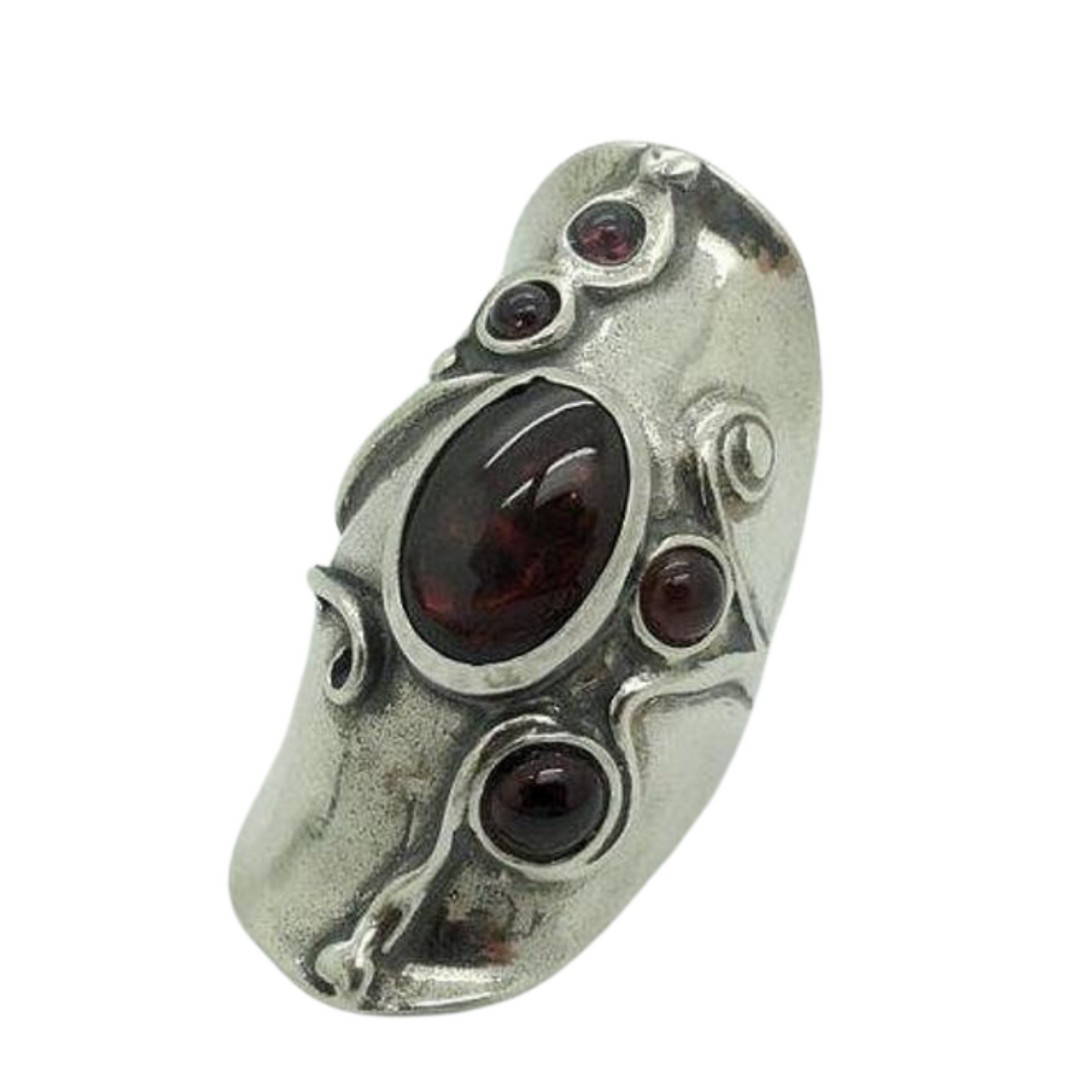 Sterling Silver with Garnet Stone Ring (h 174)