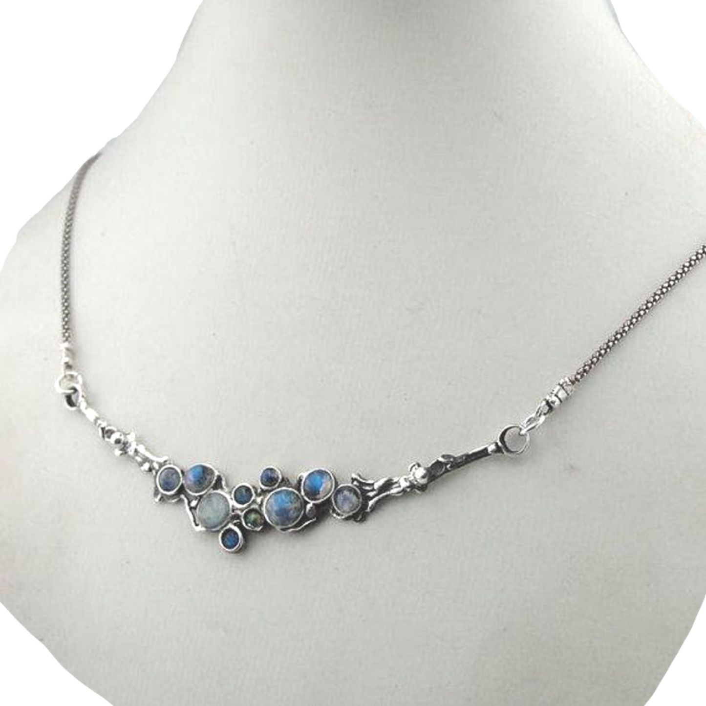 Sterling Silver Moonstone Necklace (4107)