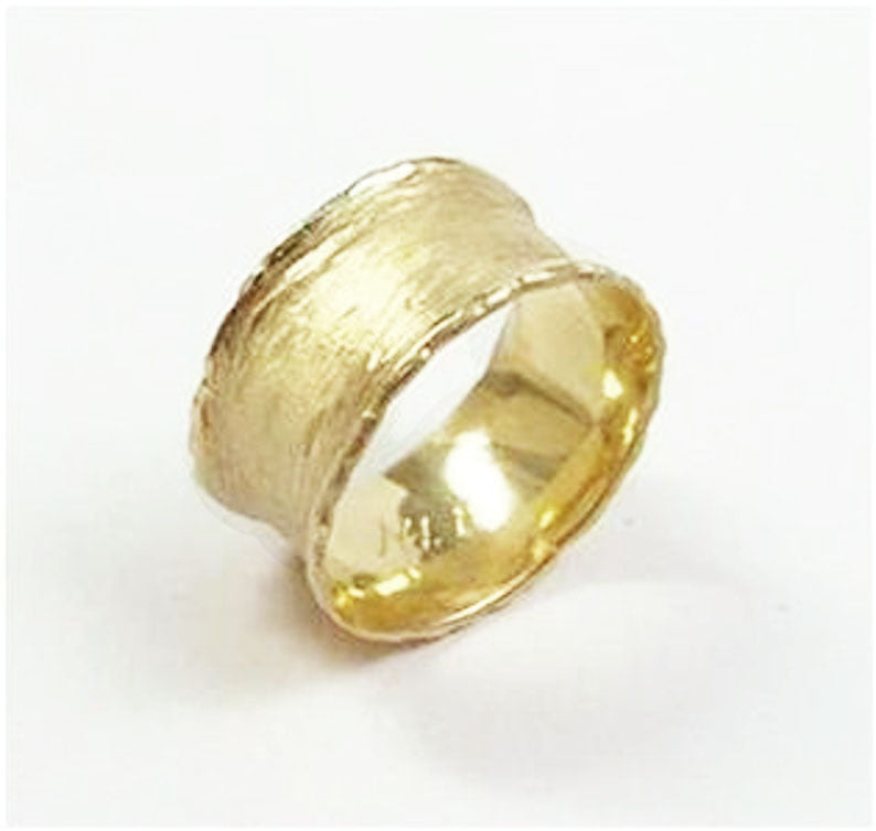 Hadar Designers Handmade 9k/14k Yellow/Rose Gold Wedding Ring