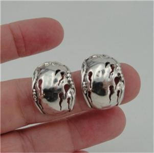 Hadar Jewelry Handmade Artistic 925 Sterling Silver J Hoop Earrings (H)