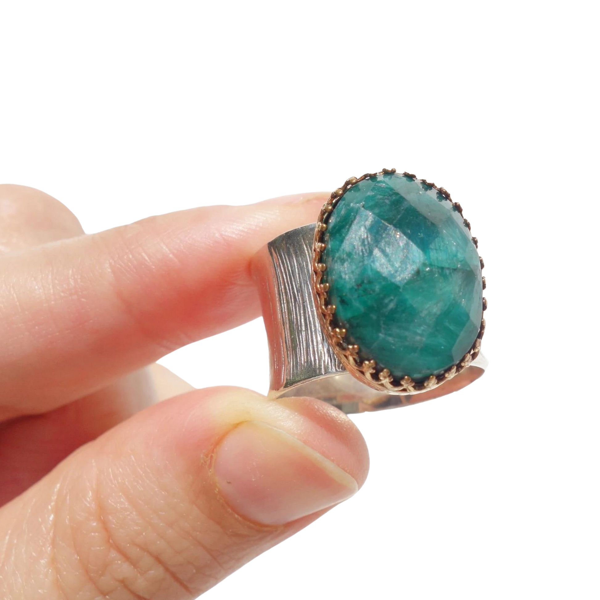 Emerald Leaf Ring - Gardens of the Sun | Ethical Jewelry