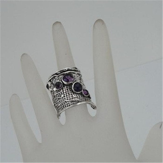 Sterling Silver Amethyst Ring (H 144)