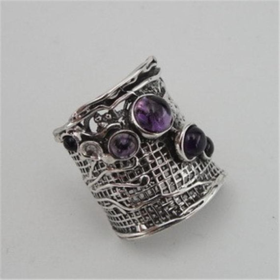 Sterling Silver Amethyst Ring (H 144)