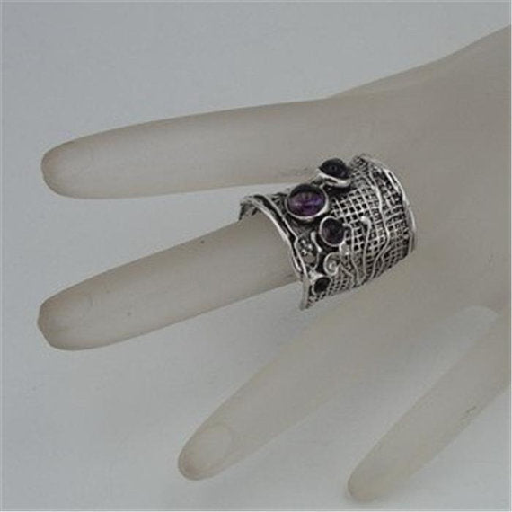 Sterling Silver Amethyst Ring (H 144)