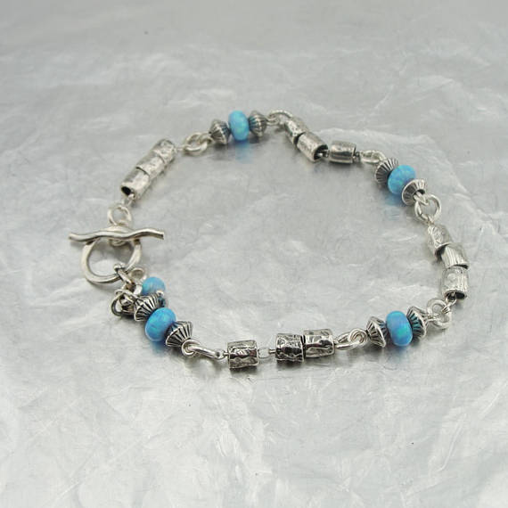Sterling silver & Blue Stone Bracelet