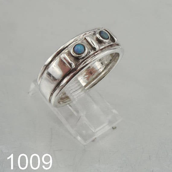 Fine opal Ring, 925 Sterling Silver , opal stone ring. blue opal ring , Free Shipping, Israeli Jewelry, Gift (1009
