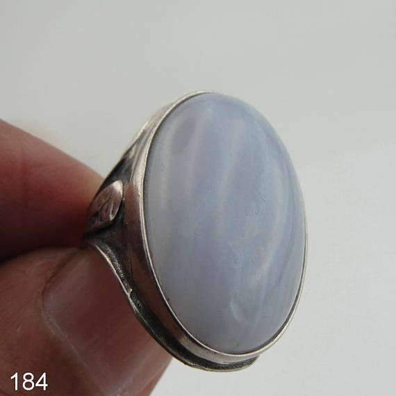 Hadar Designers Art Silver calcedoni stone Ring (184cal)