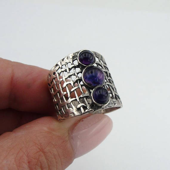 Hadar Designers Amethyst Ring sz