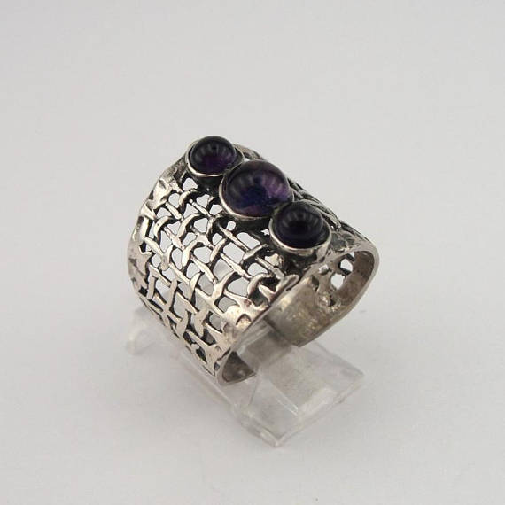 Hadar Designers Amethyst Ring sz