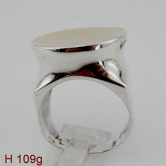 Hadar Designers Modern 9k yellow Gold 925 Sterling Silver Ring