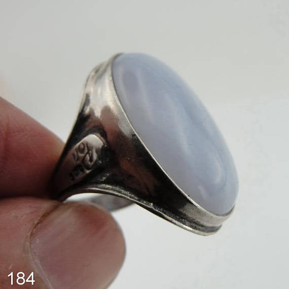 Hadar Designers Art Silver calcedoni stone Ring (184cal)