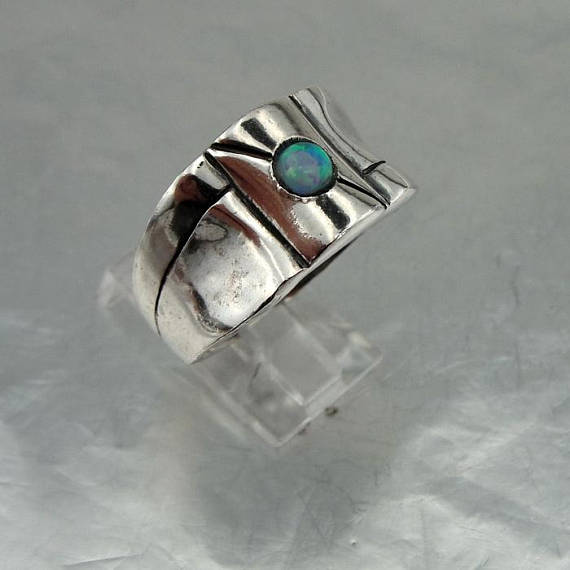 Hadar Israel Art Silver Opal Ring 11 and can be resize