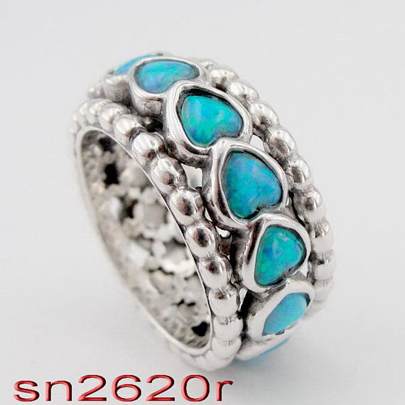 Stunning Handmade Silver Swivel OPAL Ring (sn 2620r )