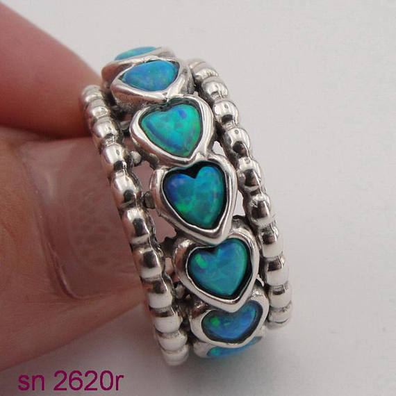 Stunning Handmade Silver Swivel OPAL Ring (sn 2620r )