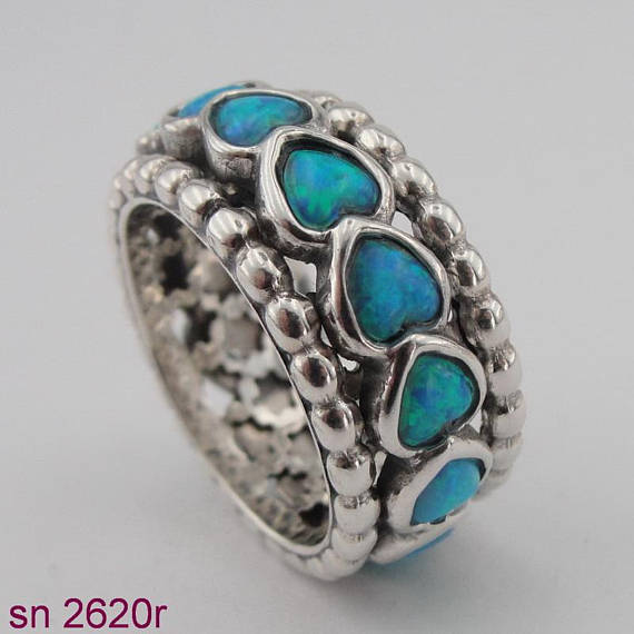 Stunning Handmade Silver Swivel OPAL Ring (sn 2620r )