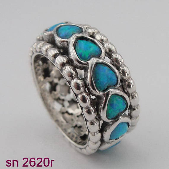 Stunning Handmade Silver Swivel OPAL Ring (sn 2620r )