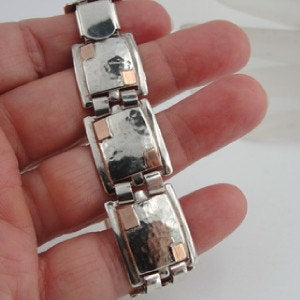 Hadar Fine Handmade Small Wrist Rose Gold & Sterling Silver Bracelet