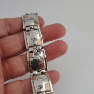 Hadar Fine Handmade Small Wrist Rose Gold & Sterling Silver Bracelet