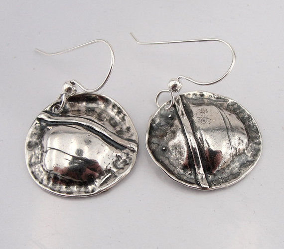 Hadar NEW Handmade round Art Silver 925 , Earrings (H)Y