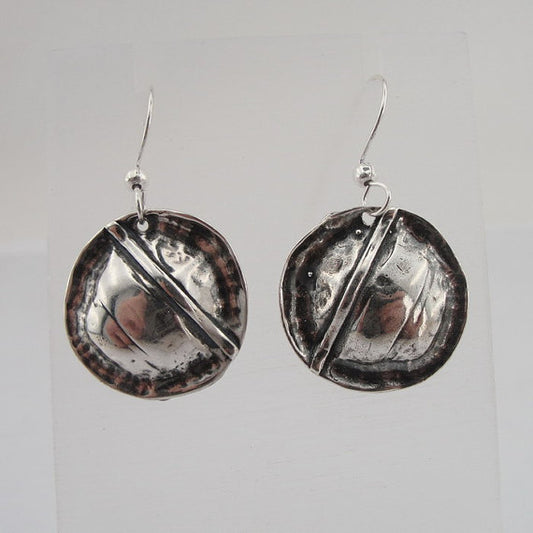 Hadar NEW Handmade round Art Silver 925 , Earrings (H)Y