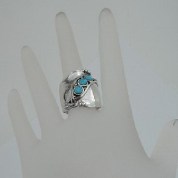 Hadar Jewelry Handcraffted Sterling Silver Opal Ring
