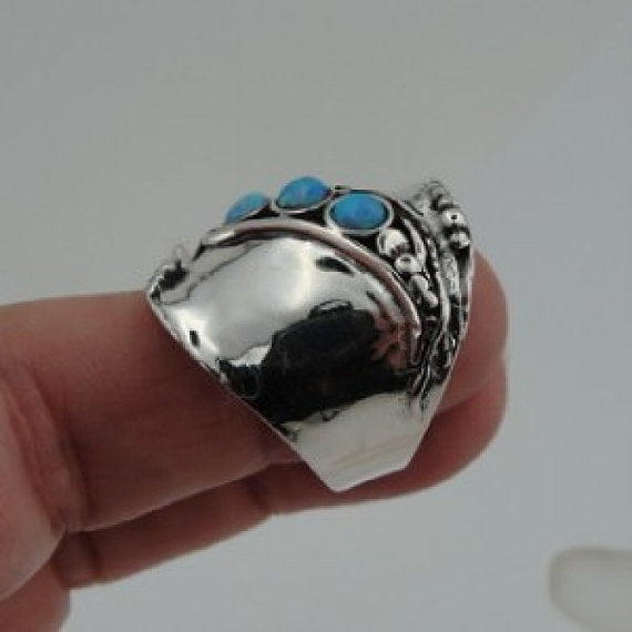 Hadar Jewelry Handcraffted Sterling Silver Opal Ring